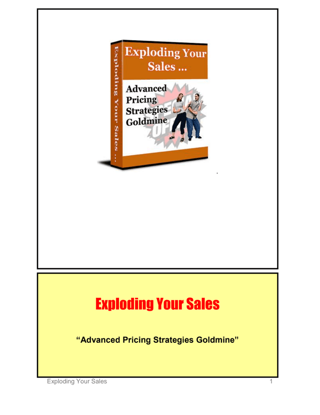 Exploding Your Sales